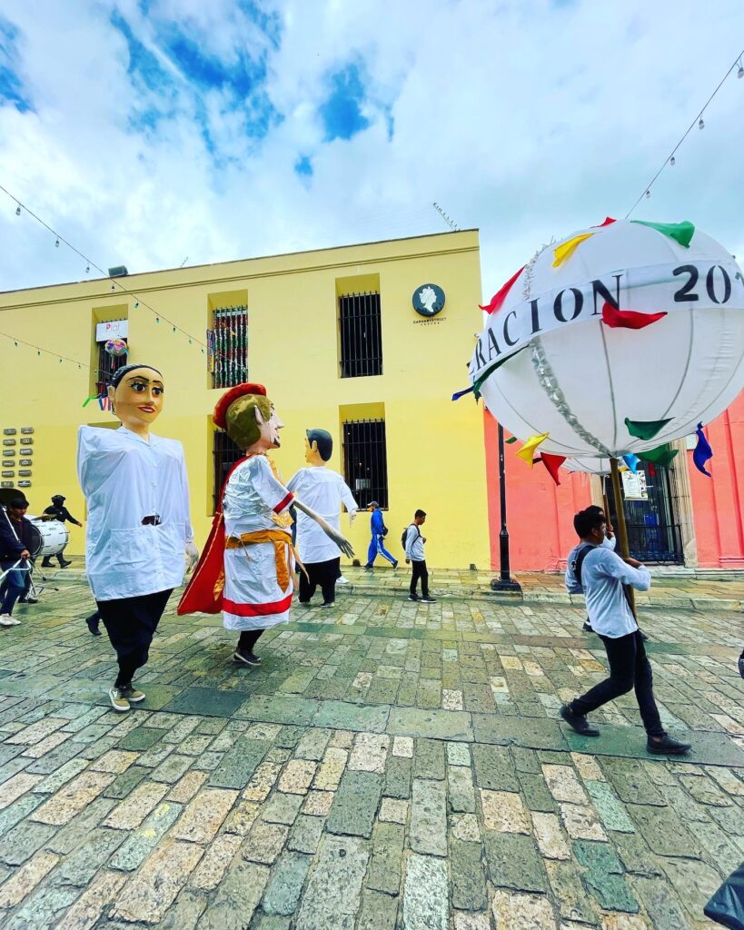 A parade in Oaxaca
