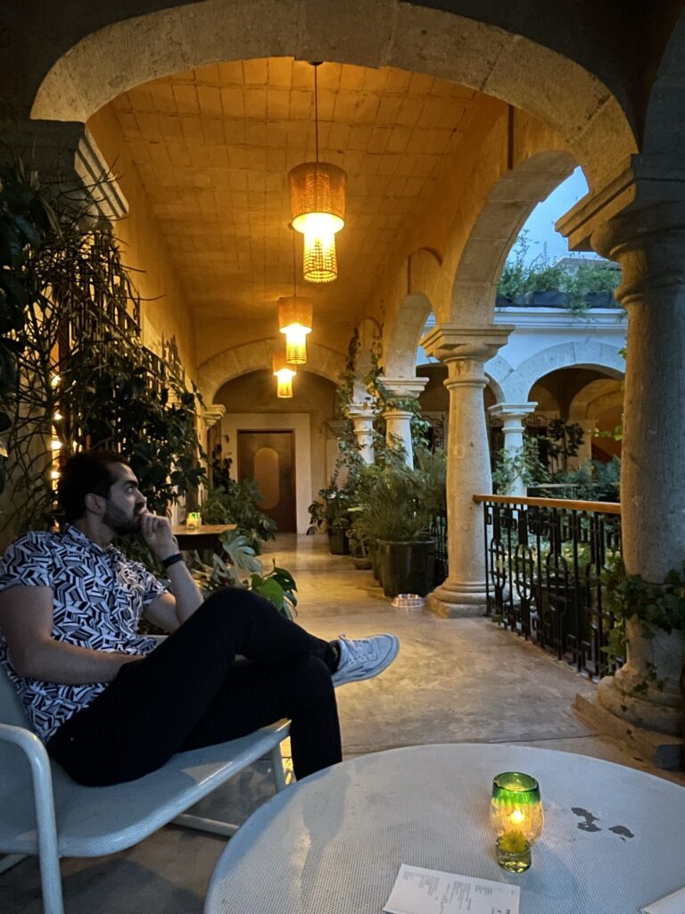 Pre-dinner drinks in Oaxaca