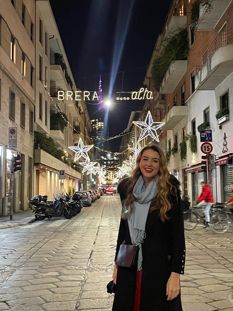 Meghan in Brera in winter