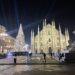 The Milan Duomo at Christmas in the evening