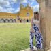 Outside the convent in Izamal