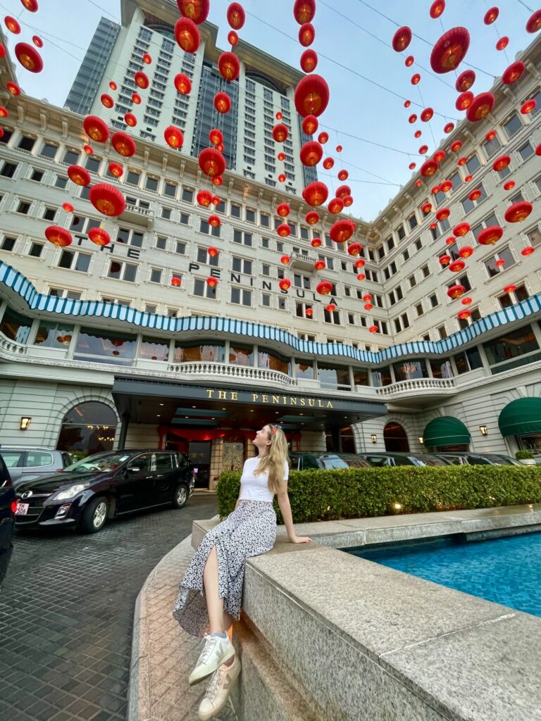 The Penninsula Hotel Hong Kong with Chinese New Year decor