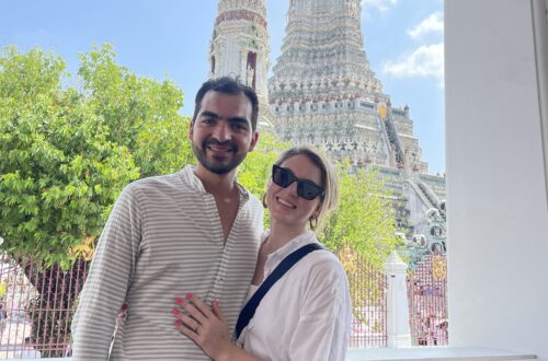 Meghan and Rodri at Wat Arun