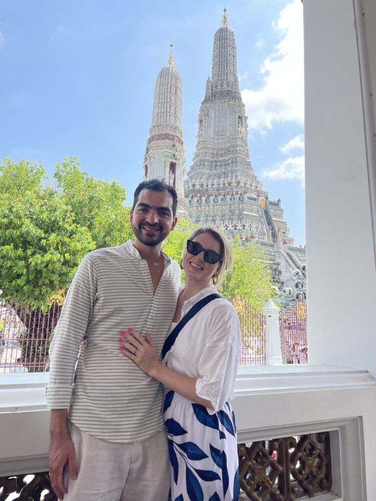 Meghan and Rodri at Wat Arun