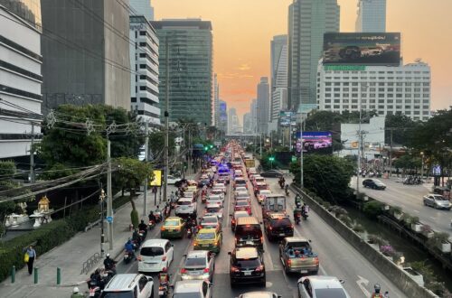 Bangkok Traffic at sunset